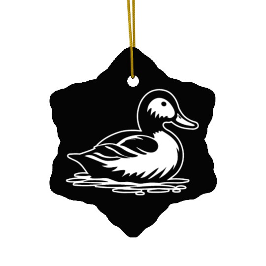 Duck Bird Nature Pond Ceramic Ornaments