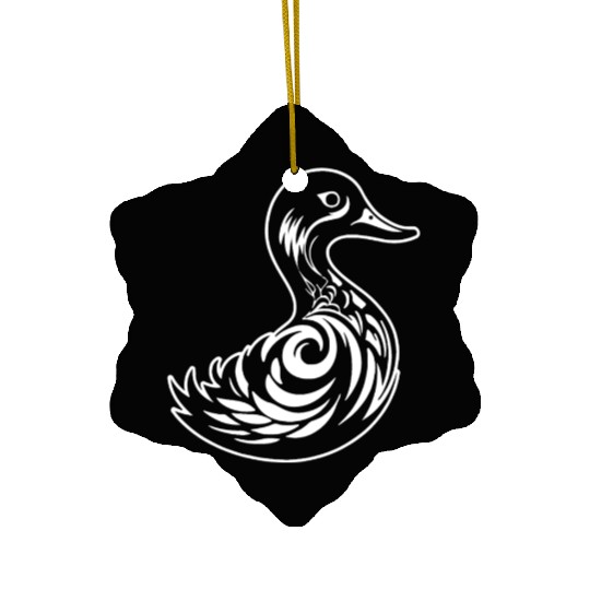 Duck Bird Nature Pond Ceramic Ornaments