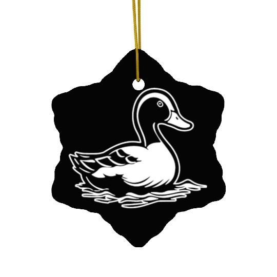 Duck Bird Nature Pond Ceramic Ornaments