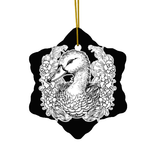 Duck Bird Nature Pond Ceramic Ornaments