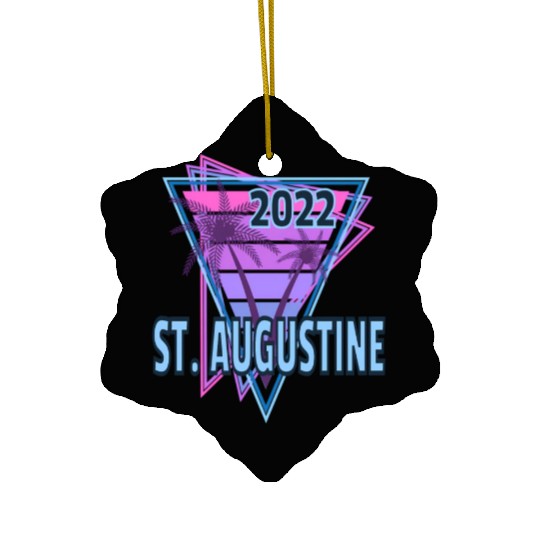 2022 St Augustine Vacation Ceramic Ornaments