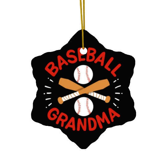 Baseball Grandma nature Ceramic Ornaments