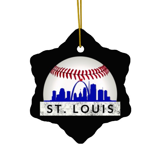 Saint Louis Red Cardinal Dress Hometown Skyline Gi Ceramic Ornaments