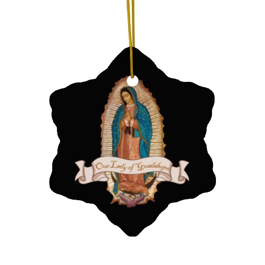 Lady Virgin of Guadalupe Virgen De Guadalupe Ceramic Ornaments