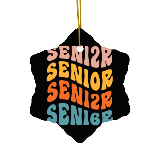 Retro Senior 2026 Graduation Class Of 2026 Back Ceramic Ornaments