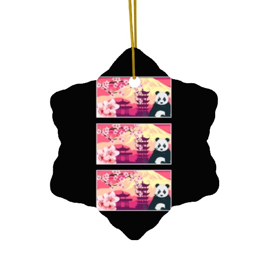 Cherry Blossom Ceramic Ornaments, Women's Panda Sakura Kawaii