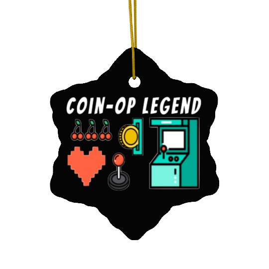 Coin Op Legend Arcade Gaming 80s Retro Gamer Ceramic Ornaments