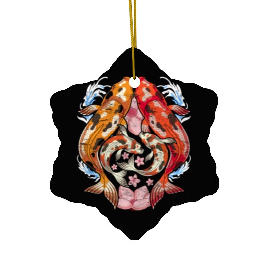 Japan cherry blossom gift sakura koi carp Ceramic Ornaments