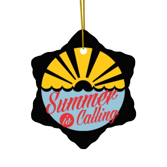 Summer's Call: Embrace the Sun Ceramic Ornaments