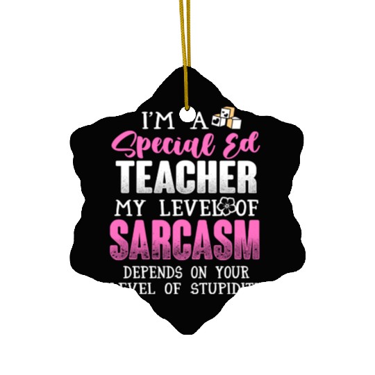 I m A Special Ed Teacher Ceramic Ornaments