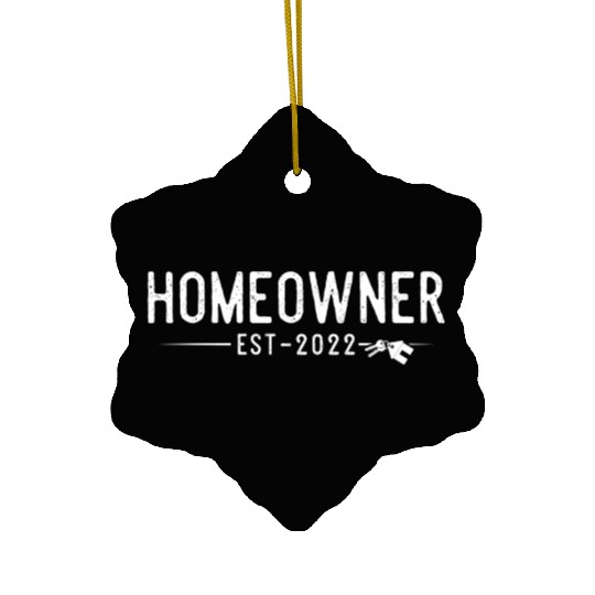 Homeowner 2022 First Time Home Owner Proud His Her Ceramic Ornaments