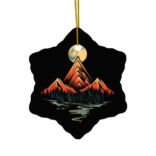 Majestic Full Moon Ceramic Ornaments