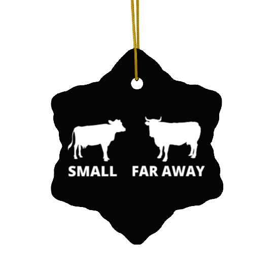 Small Cow Far Away Ceramic Ornaments Funny Father Ted Dougal