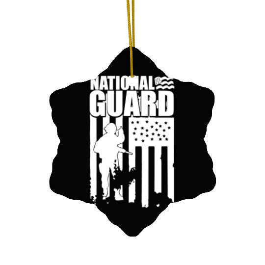 American Flag National Guard National Guard Ceramic Ornaments