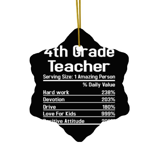 4th Grade Teacher Ceramic Ornaments