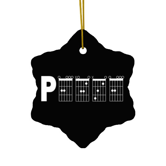 Guitarist For Musician Rock Instrument Peace Ceramic Ornaments