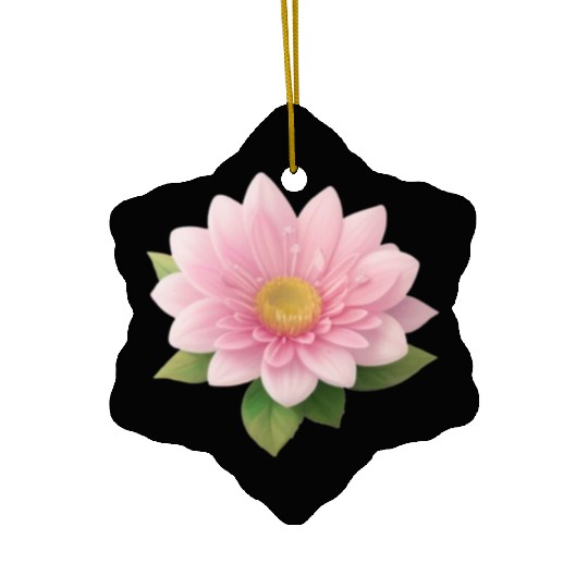 Lovely Pink Little Flower - Water Lily Ceramic Ornaments