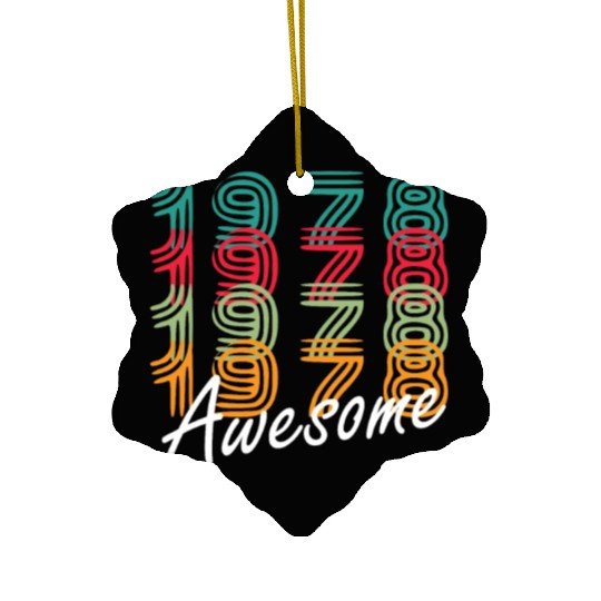 1978 Vintage Year Retro Birthday Gift Ceramic Ornaments