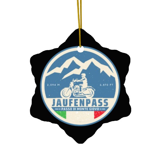 jaufenpass - passo di monte italian motorbike trip Ceramic Ornaments