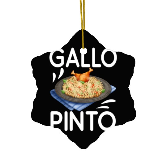 Gallo Pinto Costa Rican Cuisine Latin America Ceramic Ornaments