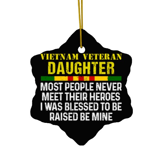 US Army Vietnam Veteran Daughter Ceramic Ornaments