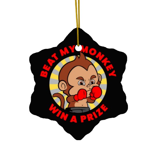 Beat My Monkey Ceramic Ornaments