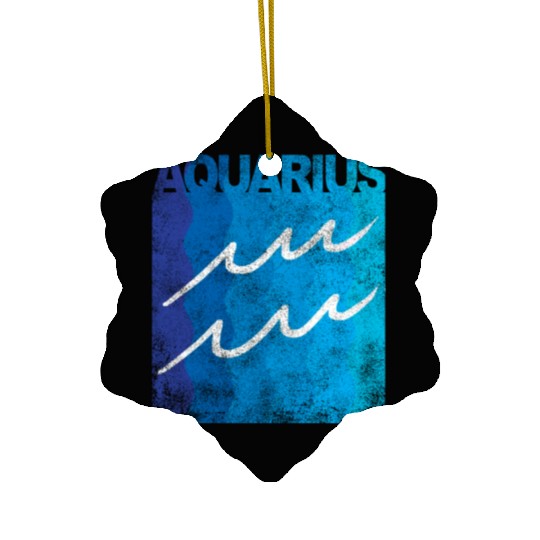 Zodiac Symbol Sign Aquarius Ceramic Ornaments