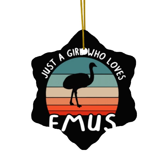 Girl Lover Emu Women Love Saying Fan Ceramic Ornaments