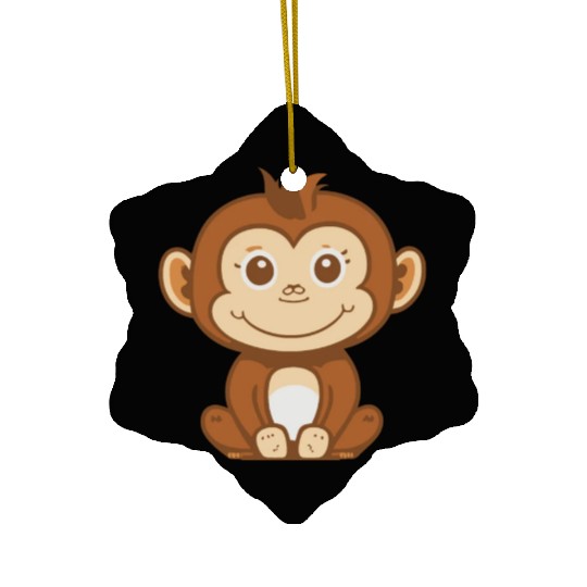 Sweet baby Monkey Ceramic Ornaments