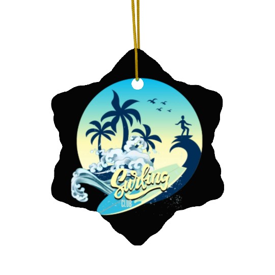 surfing club Ceramic Ornaments