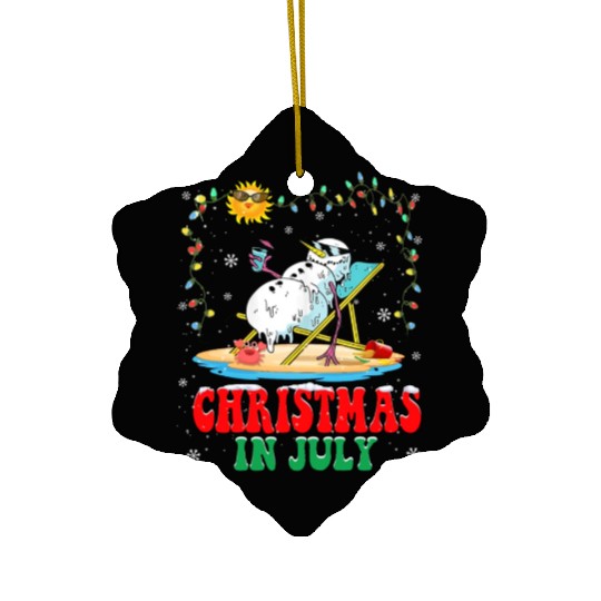 christmas in July snowball Xmas Summer Ceramic Ornaments