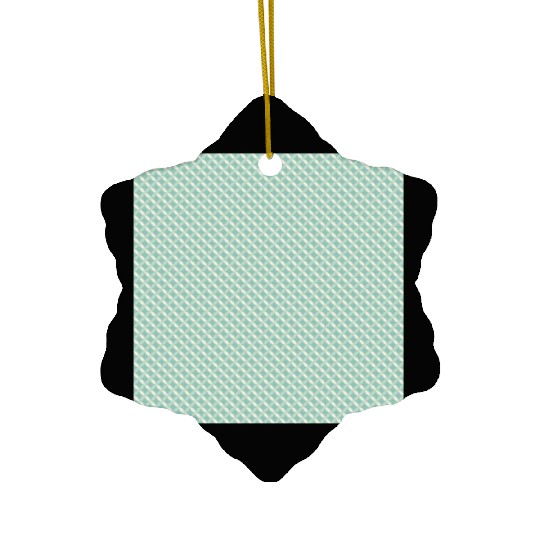 Retro Teal Circles Pattern Ceramic Ornaments