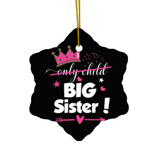 Only Child to Big Sister 2023 Sibling New Baby Ceramic Ornaments