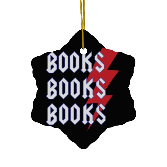 Reading Teacher Cool Books Thunderbolt Men Women Ceramic Ornaments