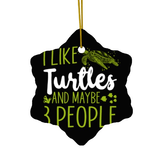 Sea Turtle Tortoise I Like Turtles Ceramic Ornaments