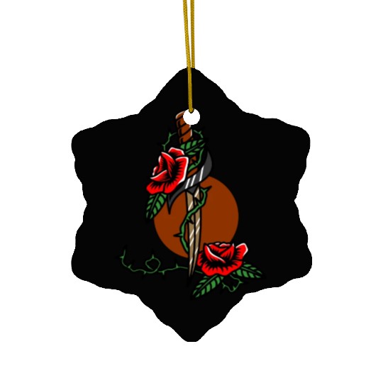 Twilight Dagger Flower Ceramic Ornaments