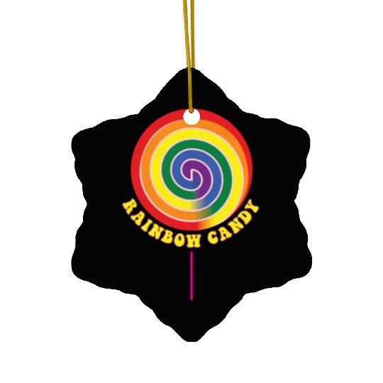 Rainbows Rainbow Pride Candy Ceramic Ornaments