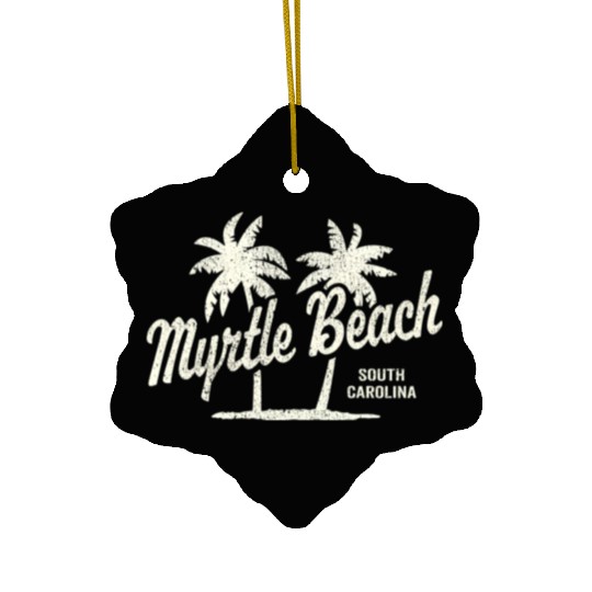 Myrtle Beach South Carolina 70S Palm Trees Ceramic Ornaments