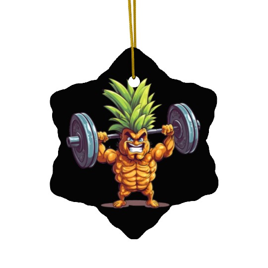 Pineapple with dumbbell Ceramic Ornaments