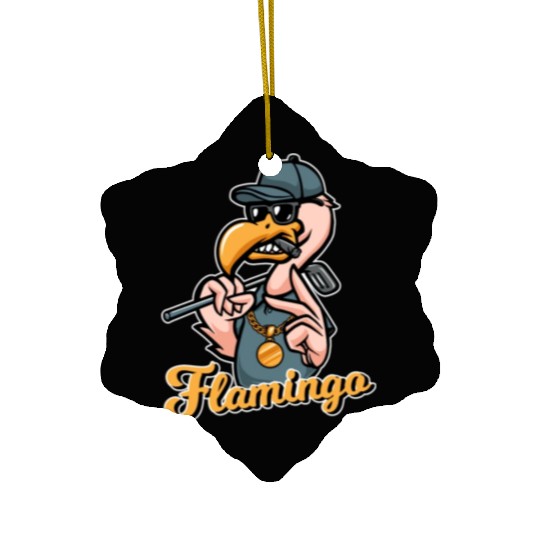 Flamingo Golf Ceramic Ornaments