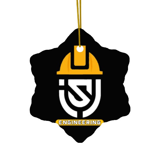 engineering: Engineer's helmet logo Ceramic Ornaments