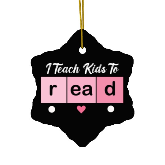 I Teach Kids To Read Science Teachers Reading Ceramic Ornaments