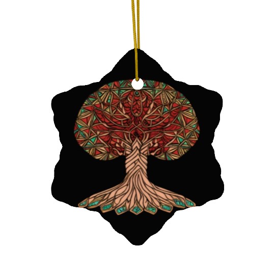 Tree: detailed, relaxing, & positive Ceramic Ornaments