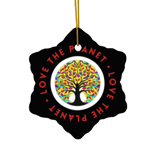 Tree: detailed, relaxing, & positive Ceramic Ornaments