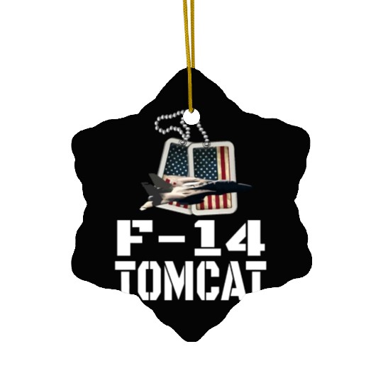 F 14 Tomcat US Flag Ceramic Ornaments