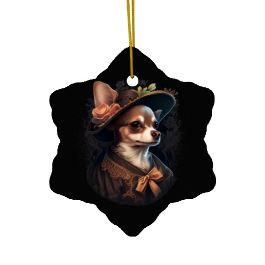 Chihuahua - English Lady Women Dress Dog Great Ceramic Ornaments