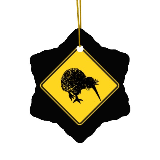 New Zealand Attention Kiwi Street Sign Camping Ceramic Ornaments