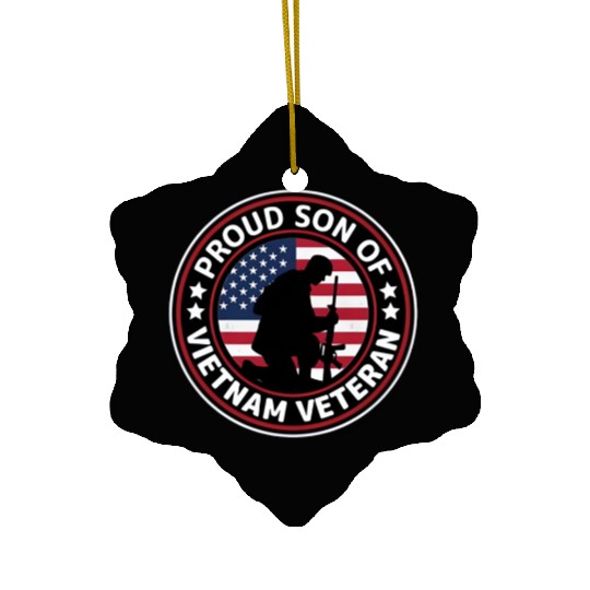 Proud son of Vietnam veteran Ceramic Ornaments