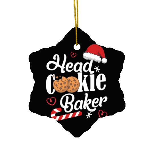 Head Cookie Baker Ceramic Ornaments