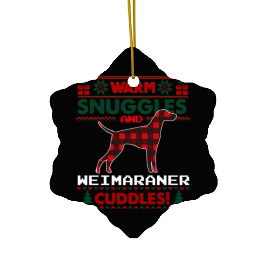 Weimaraner Dog Pajama Ugly Ceramic Ornaments